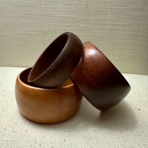 Brown Wooden Bangle Set